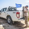 Slovak peacekeepers on patrol inside the UN buffer zone in Cyprus.