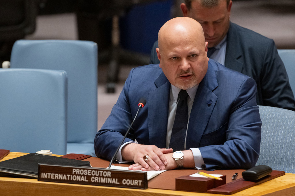Karim Khan, Fiscal de la Corte Penal Internacional, informa a la reunión del Consejo de Seguridad sobre los informes del Secretario General relativos a Sudán.