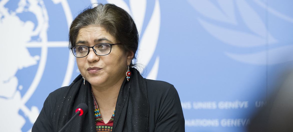 Sara Hossain, Chair of the UN Human Rights Council-mandated Independent International Fact-Finding Mission on the Islamic Republic of Iran. (file)