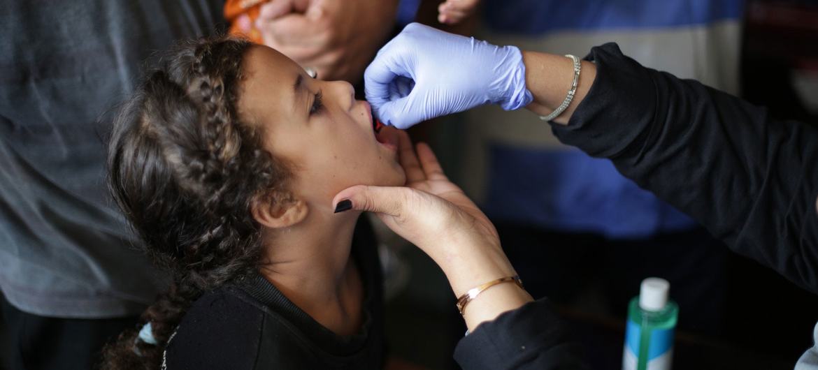 A second round of polio vaccinations begins in Gaza.