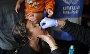 A second round of polio vaccinations begins in Gaza.