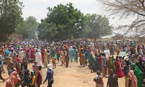 Sudanese refugees in Adre, a border crossing between Sudan and Chad that is a vital aid lifeline for millions in Sudan. (file)