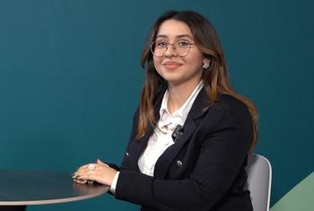 Участница встречи малодежных активистов с Генеральный секретарем ООН в Баку на КС-29 Айсель Азизова.