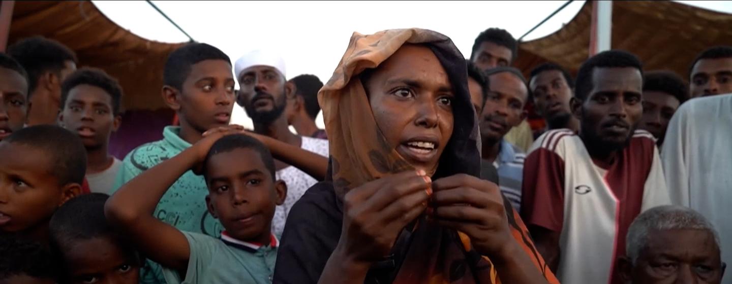 Une femme déplacée parle de son expérience après avoir fui les combats dans l'État d'Al Jazirah, au Soudan.