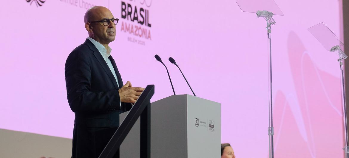 Simon Stiell, Executive Secretary of UN Climate Change, speaks during the Opening Plenary of the High-Level Segment.