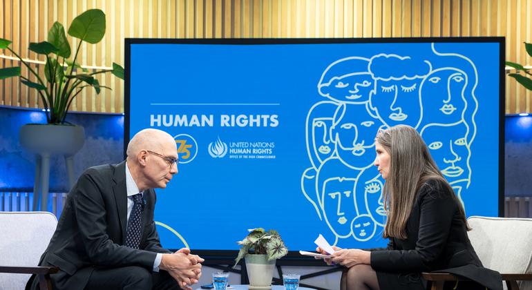 Volker Türk, Haut Commissaire des Nations Unies aux droits de l'homme, dans une interview accordée à ONU Info.
