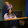 Ministra dos Povos Indígenas do Brasil, Sonia Guajajara, discursa na abertura da 23ª Sessão do Fórum Permanente sobre Questões Indígenas