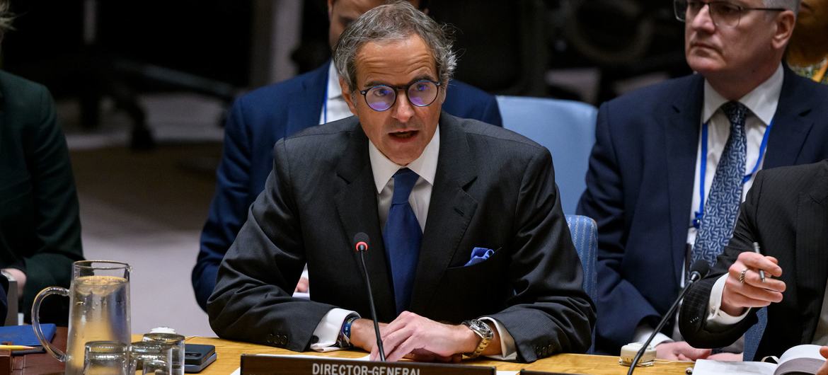 Глава МАГАТЭ Рафаэль Мариано Гросси в Совете Безопасности ООН.