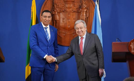 In Jamaica, Guterres pledges solidarity and outlines ‘moral, power and practical’ barriers to development