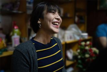 A transgender person participates in health services provided by the Khmer HIV/AIDS NGO Alliance in Phnom Penh, Cambodia.