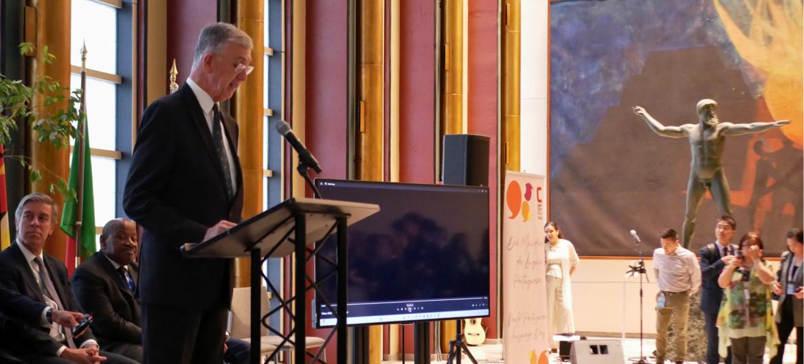 Representante permanente do Brasil nas Nações Unidas, Sergio França Danese, discursa em cerimônia alusiva ao Dia Mundial da Língua Portuguesa Representante permanente do Brasil nas Nações Unidas, Sergio França Danese, discursa em cerimônia alusiva ao Dia Mundial da Língua Portuguesa