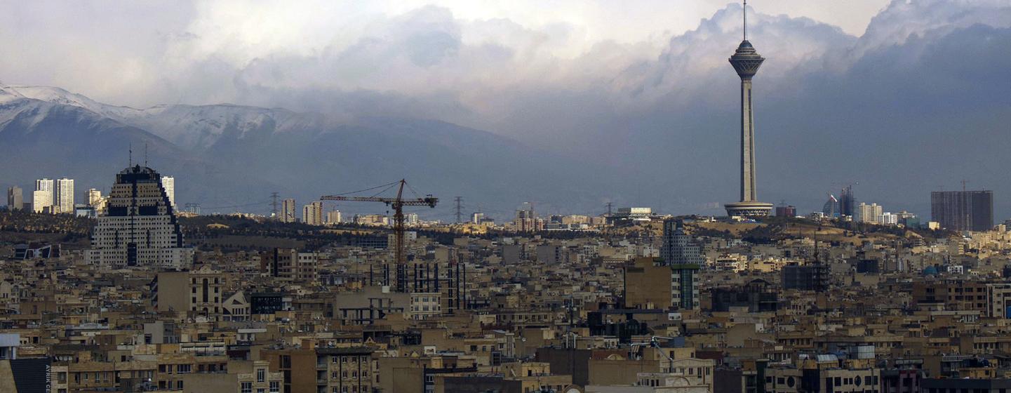La ville de Téhéran, en Iran.