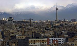 The skyline of Iran's capital, Tehran.