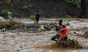 Extreme weather, such as flooding, as pictured here in Haiti, can impact heavily on the health of affected people.