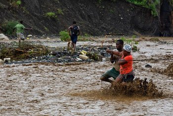 Extreme weather, such as flooding, as pictured here in Haiti, can impact heavily on the health of affected people.