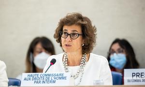Nada Al Nashif, Deputy High Commissioner for Human Rights, addresses the 51st session of the Human Rights Council in Geneva.