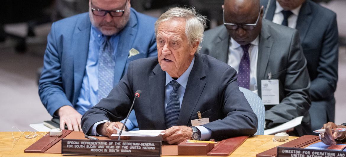 Nicholas Haysom, Special Representative of the Secretary-General for South Sudan, briefs the Security Council.