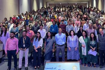  यूएन वीमेन एशिया-प्रशान्त की क्षेत्रीय निदेशक, क्रिस्टीन अरब, अपनी आधिकारिक यात्रा के दौरान आयोजित एक समारोह में.