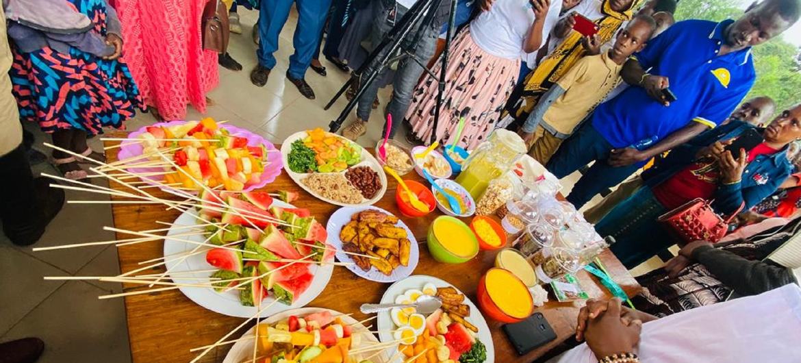 Питательная еда, приготовленная в рамках тренинга, организованного ФАО в Танзании.