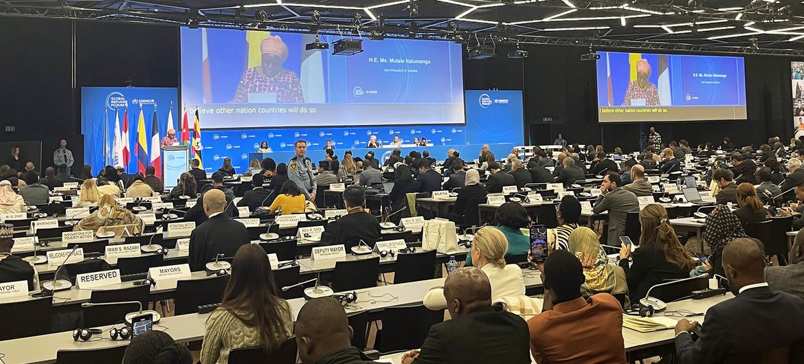 Le Forum mondial sur les réfugiés conclut ses travaux au centre Palexpo à Genève.