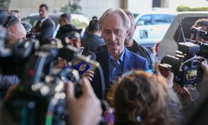 UN Special Envoy for Syria Geir Pedersen speaks to the media in Damascus. (file)