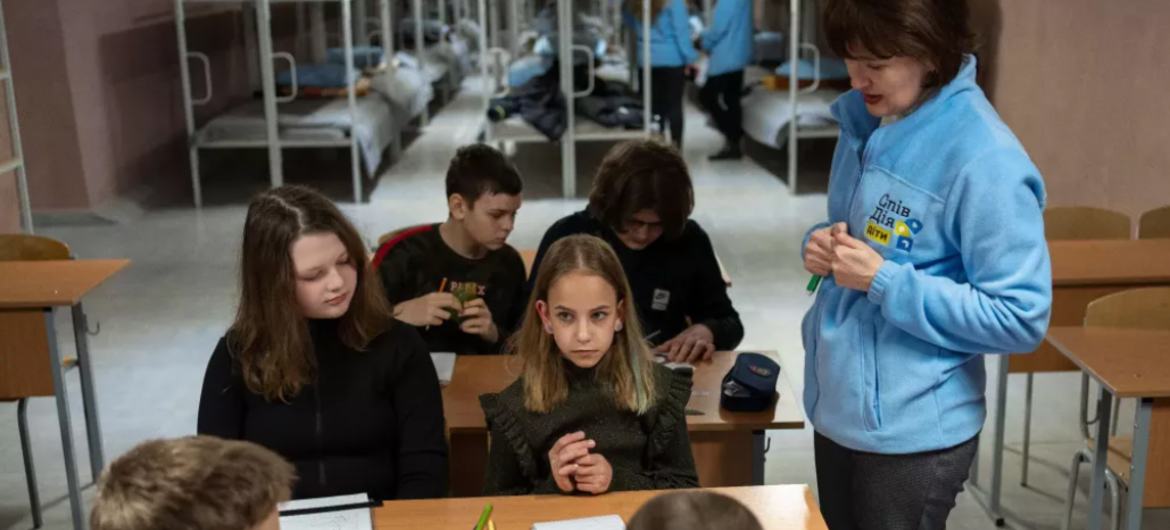 UNICEF is ensuring that children can continue to learn even as conflict rages in Kharkiv.