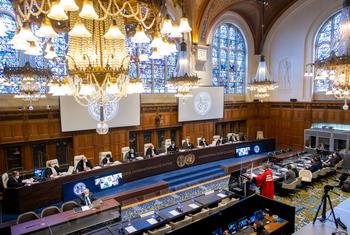 اليوم الأول لجلسات الاستماع في محكمة العدل الدولية في قصر السلام في لاهاي بهولندا.