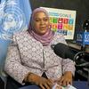 Waziri Riziki Pembe, wa Wizara ya Maendeleo ya Jamii, Jinsia, Wazee na Watoto kutoka Zanzibar nchini Tanzania  akihojiwa na Assumpta Massoi wa Idhaa ya Kiswahili kandoni mwa mkutano wa CSW67, New York, USA.
