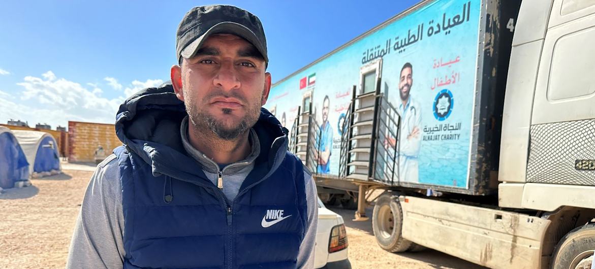 Mazyad Abdel-Majeed Al-Zayed, manages the Ajnadayn camp in Jindairis.