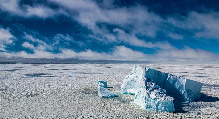 Des icebergs dans la mer de Bellingshausen, en Antarctique (Archives).