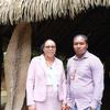 Sylvania Burton (l), President of Dominica, with Lorenzo Sanford, Chief of the Kalinago people