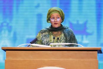 Deputy Secretary-General Amina Mohammed delivers remarks at the P4G Summit in Hanoi, Viet Nam.