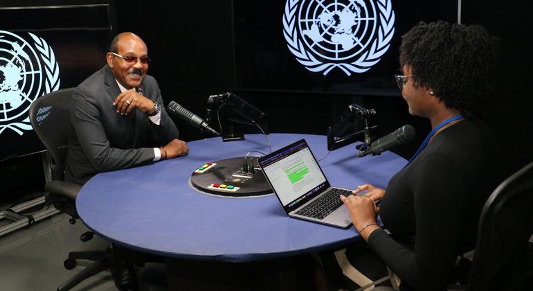 Prime Minister Gaston Browne of Antigua and Barbuda talks to UN News ahead of the 4th International Conference on Small Island Developing States (SIDS4) taking place there from 27-30 May 2024.
