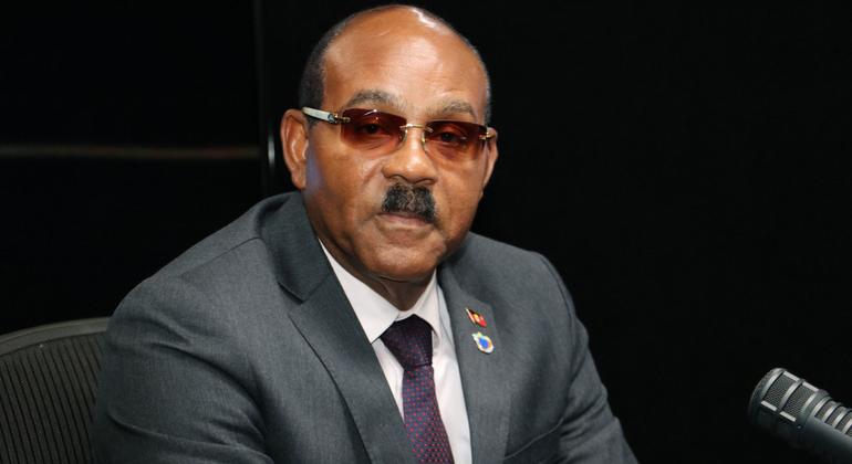 Prime Minister Gaston Browne of Antigua and Barbuda talks to UN News ahead of the 4th International Conference on Small Island Developing States (SIDS4) taking place there from 27-30 May 2024.