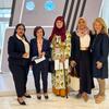 [Left to right] Alaa Hamadto, Sudanese mother of three daughters, CEO and founder of Solar Food; Tahani Abu Daqqa,  Palestinian businesswoman from Gaza; Malalai Helmandi, Chief Operations Officer of the solar energy-producing organization Helmandi Sola.