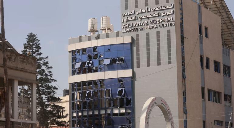 مستشفى الأهلي بغزة: الأمم المتحدة تسابق الزمن لإنقاذه وسط الدمار