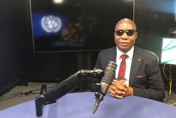 Amon Anastaz Mpanju, Naibu KatibuMkuu wizara ya Maendeleo ya jamii, jinsia, wanawake na makundi maalum nchini Tanzania akiwa kwenye mahojiano na Flora Nducha kandoni mwa Mkutano wa Umoja wa Mataifa wa 18, COSP18 wa mkataba wa watu wenye ulemavu CRPD New …