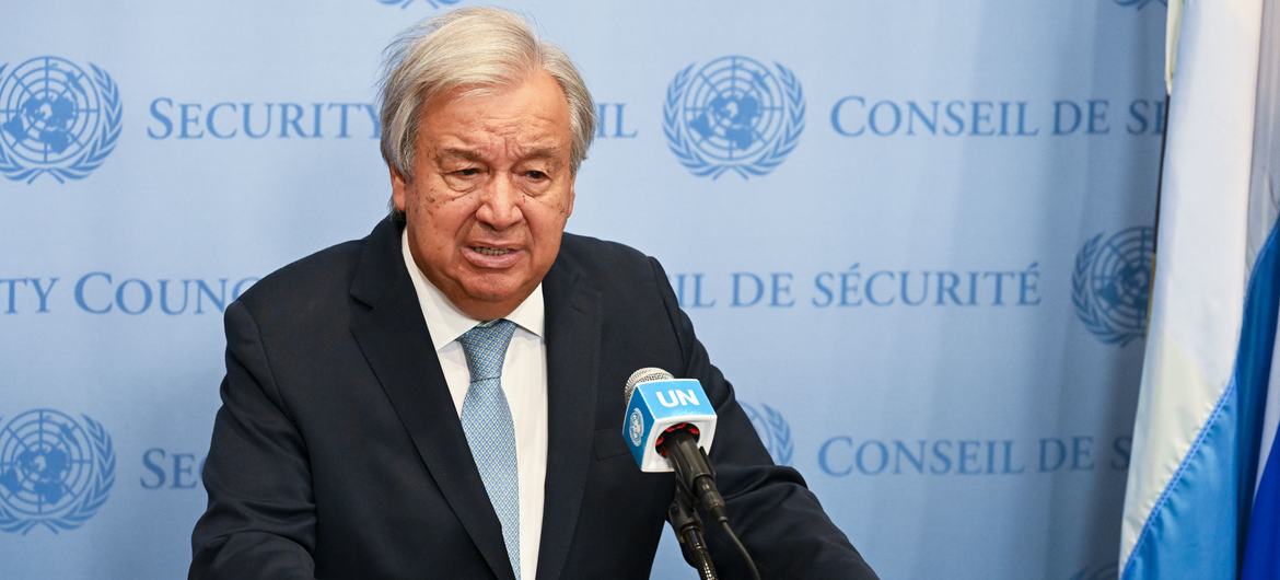 UN Secretary-General António Guterres (file).