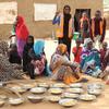 A youth-led emergency response room in Abu Shouk camp provides food for displaced people.