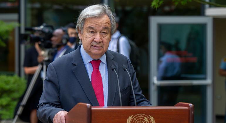 Chefe da ONU António Guterres discursa em Dia Internacional da Paz