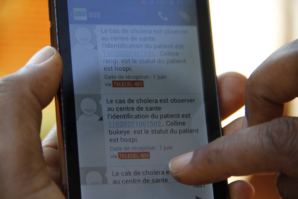 Un système d'alerte numérique du choléra au Burundi