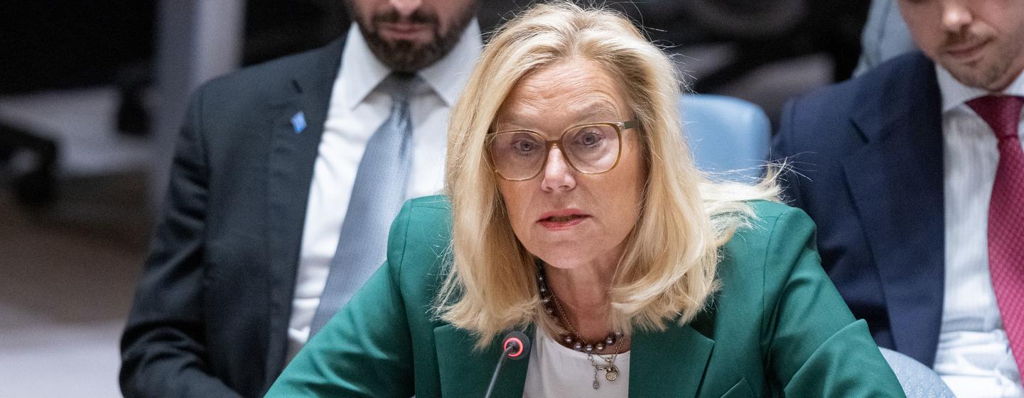 Sigrid Kaag informe le Conseil de sécurité de la situation au Moyen-Orient, notamment de la question palestinienne.