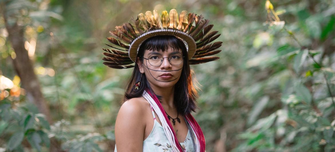 A ativista e líder indígena brasileira Txai Suruí