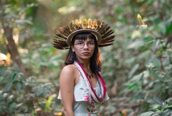 A ativista e líder indígena brasileira Txai Suruí