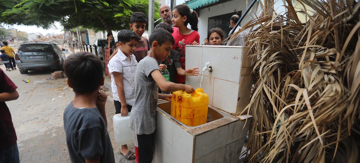 Water is in short supply across the Gaza strip.