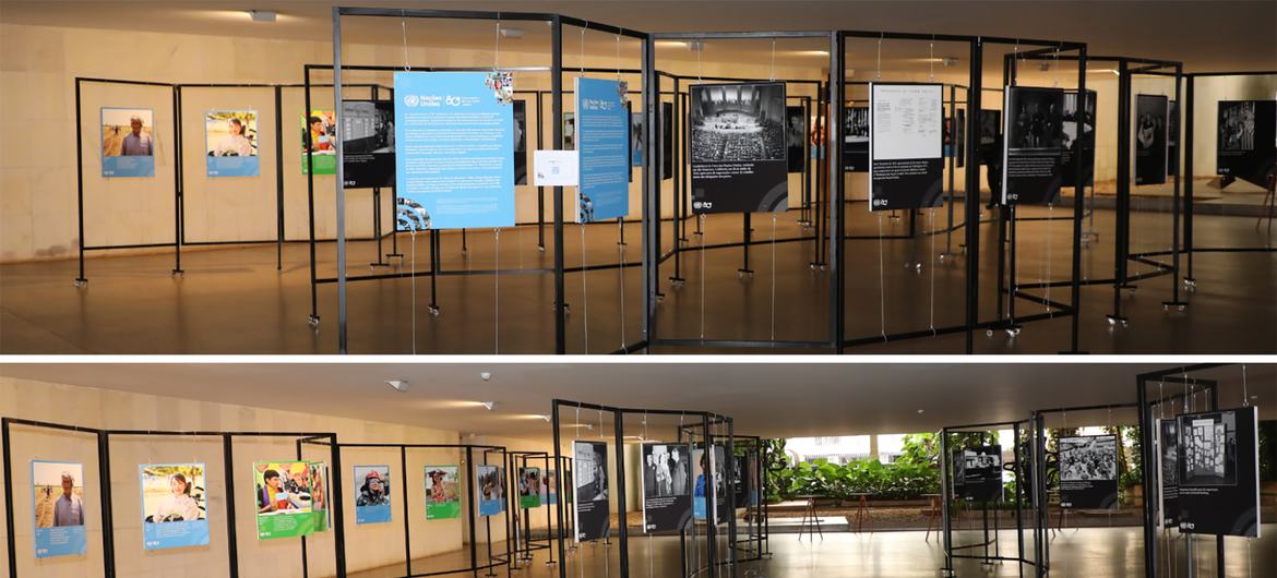 A exposição “Construindo Nosso Futuro Juntos” apresenta 80 fotos sobre a história e o trabalho atual da ONU, suas agências especializadas, fundos e programas, no Brasil e ao redor do mundo