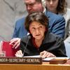 انڈر سیکرٹری روزمیری ڈی کارلو اقوام متحدہ کی سلامتی کونسل کو یوکرین کی صورتحال کے بارے میں آگاہ کر رہی ہیں۔