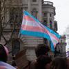 Trans people and their allies protest in the UK.