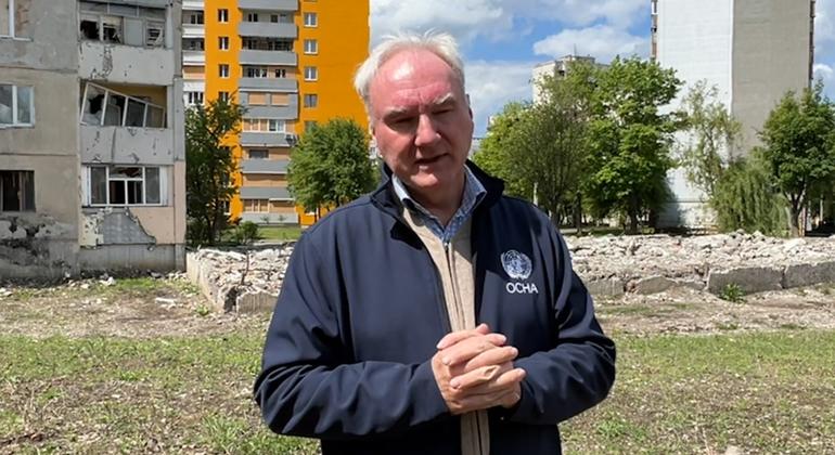 Маттиас Шмале посетил пострадавшие от обстрелов районы.