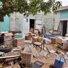 Un bureau d'aide, qui stockait des vaccins, des médicaments et d'autres articles de la chaîne du froid, après avoir été dévalisé dans le cadre du conflit en cours dans l'ouest du Darfour. (Avril 2023)